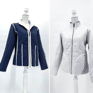 MiFReSia Reversible Contrast Quilted Puffer Coat